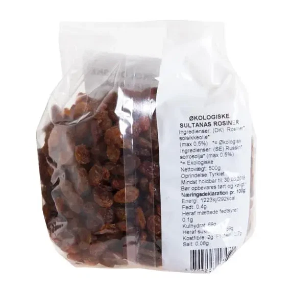 Rosiner Sultanas 500 g økologiske